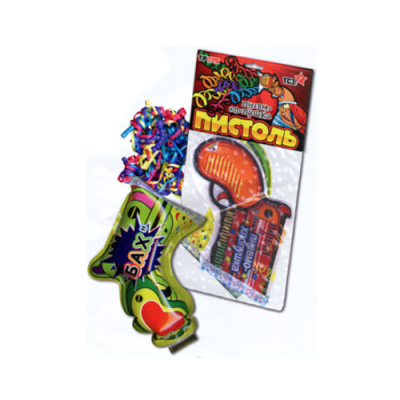 Пистоль Надувная хлопушка купить в Бородино | borodino.salutsklad.ru